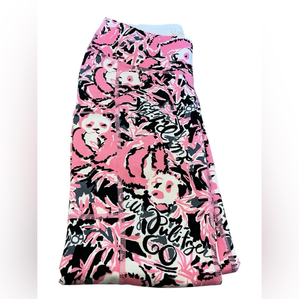 Lilly Pulitzer Luxletic  Crop Leggings My Boo Pandas - Picture 4 of 4